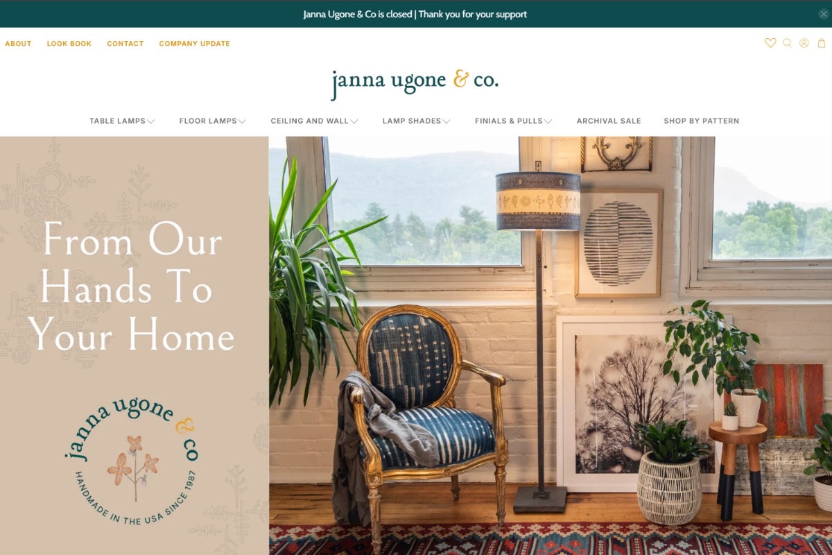 Janna Ugone and Co website screenshot